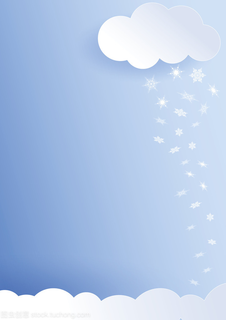 雪花从云在下雪
